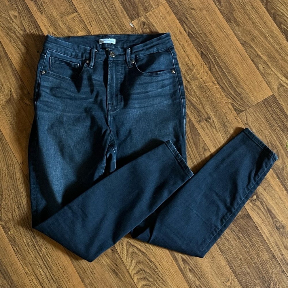 Good American Good Legs Skinny Jeans Style Gliostof Blue 600 - Picture 2 of 9